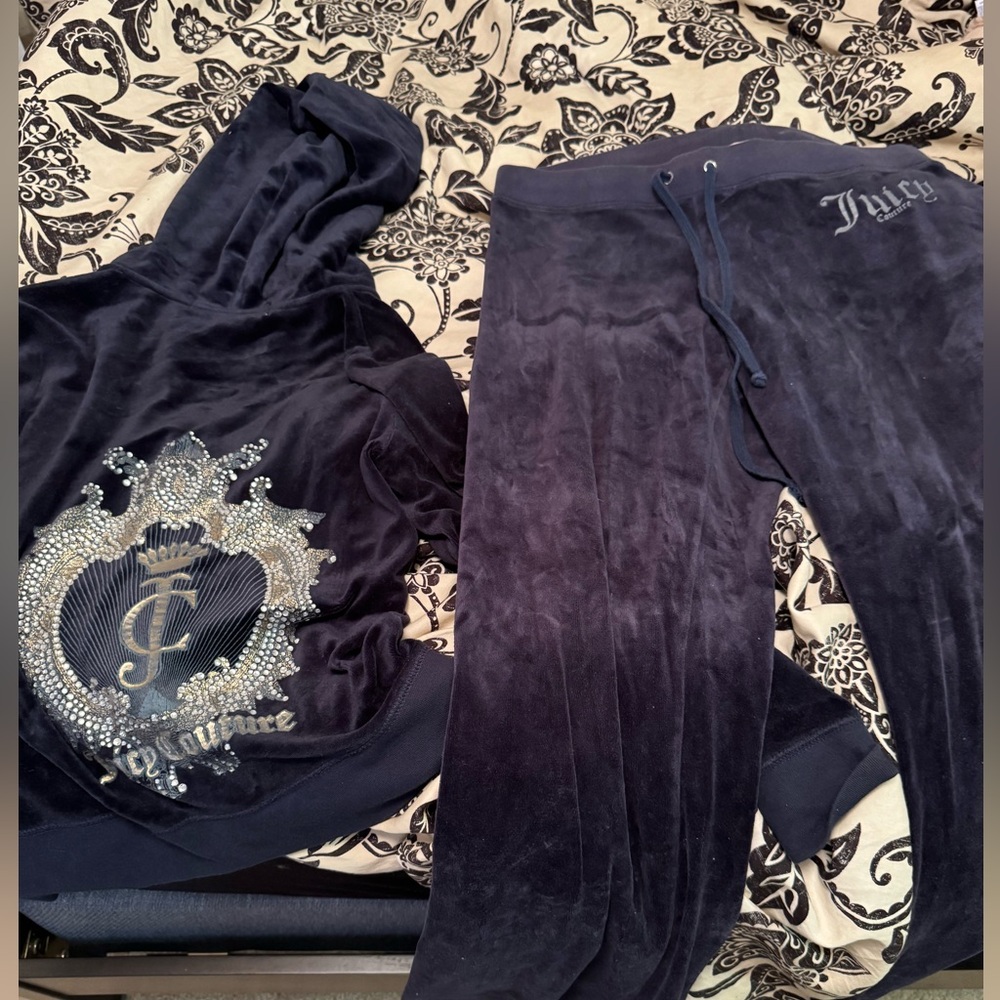 Juicy Couture track suit navy jacket and bottom